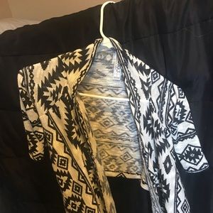 Black and White design girls cardigan
